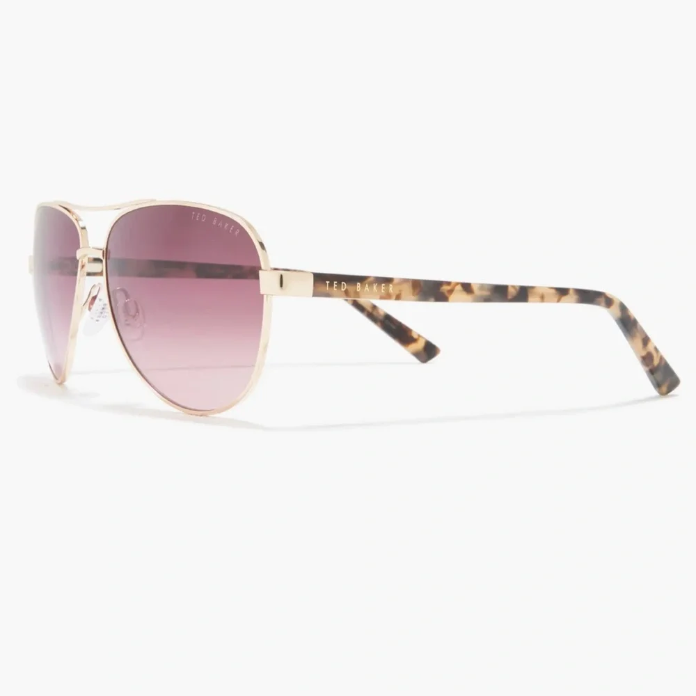 ONE DAY SALE✨ Ted Baker Pink and Gold Aviator Sunglasses with Gradient Lenses